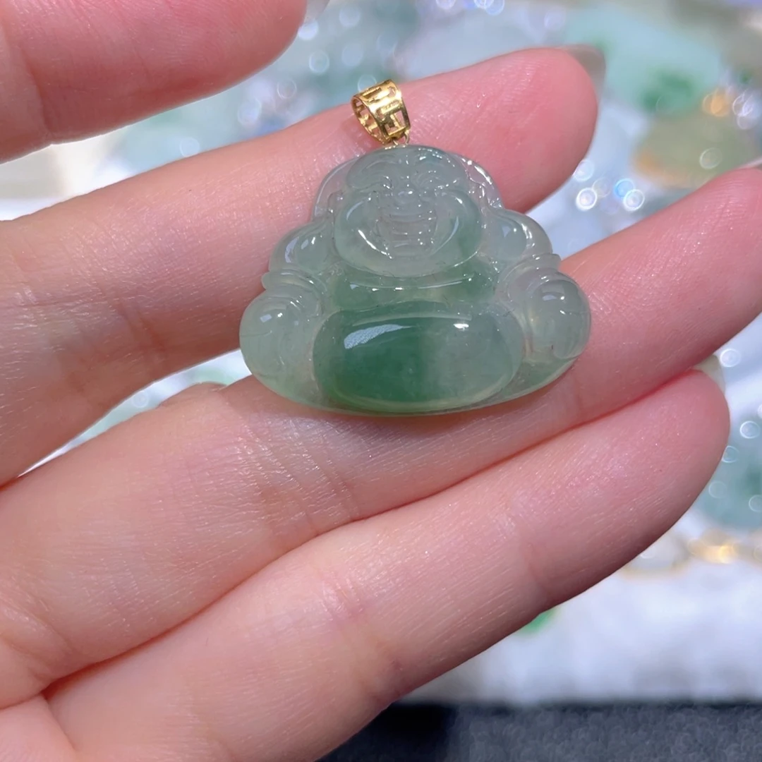 翡翠18K金镶嵌颈饰翡翠