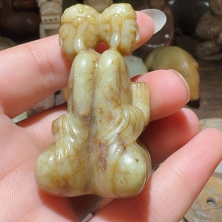 和田玉未镶嵌挂件二*