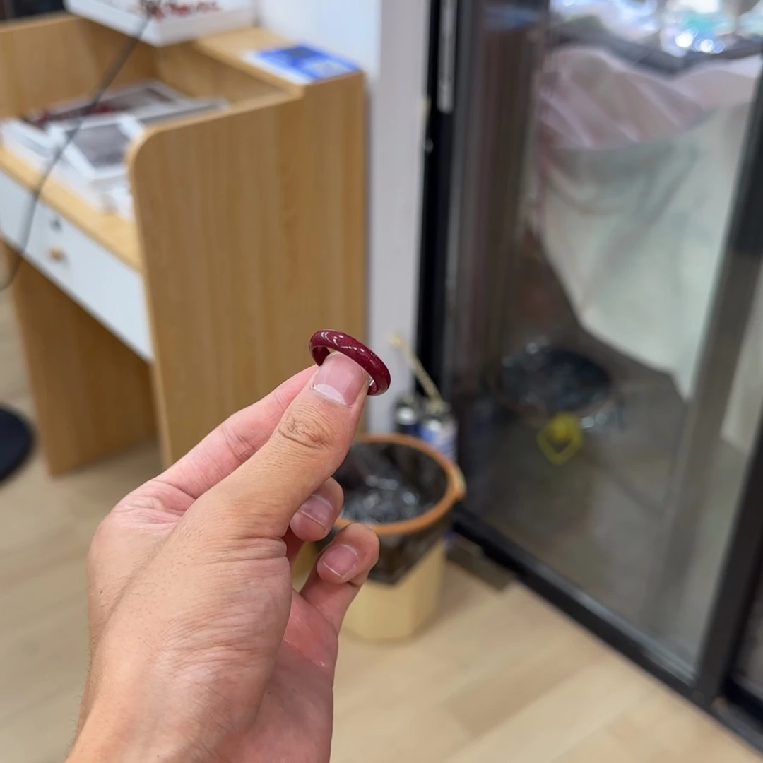 天然辰砂20mm紫金砂戒圈
