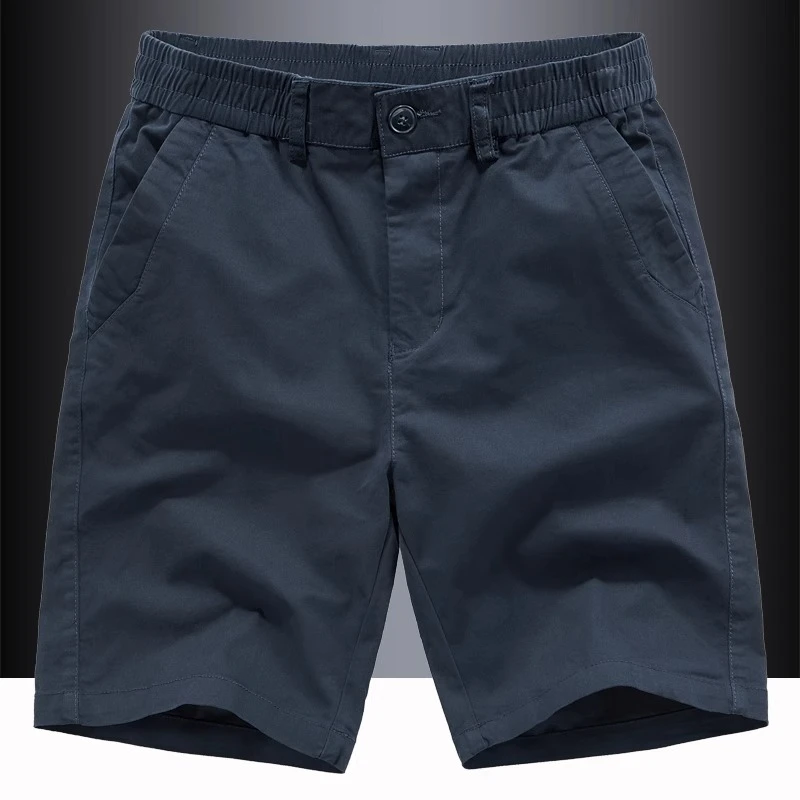 Cebrodz夏季新款男休闲短裤宽松薄款松紧腰大码工装水洗五分裤子