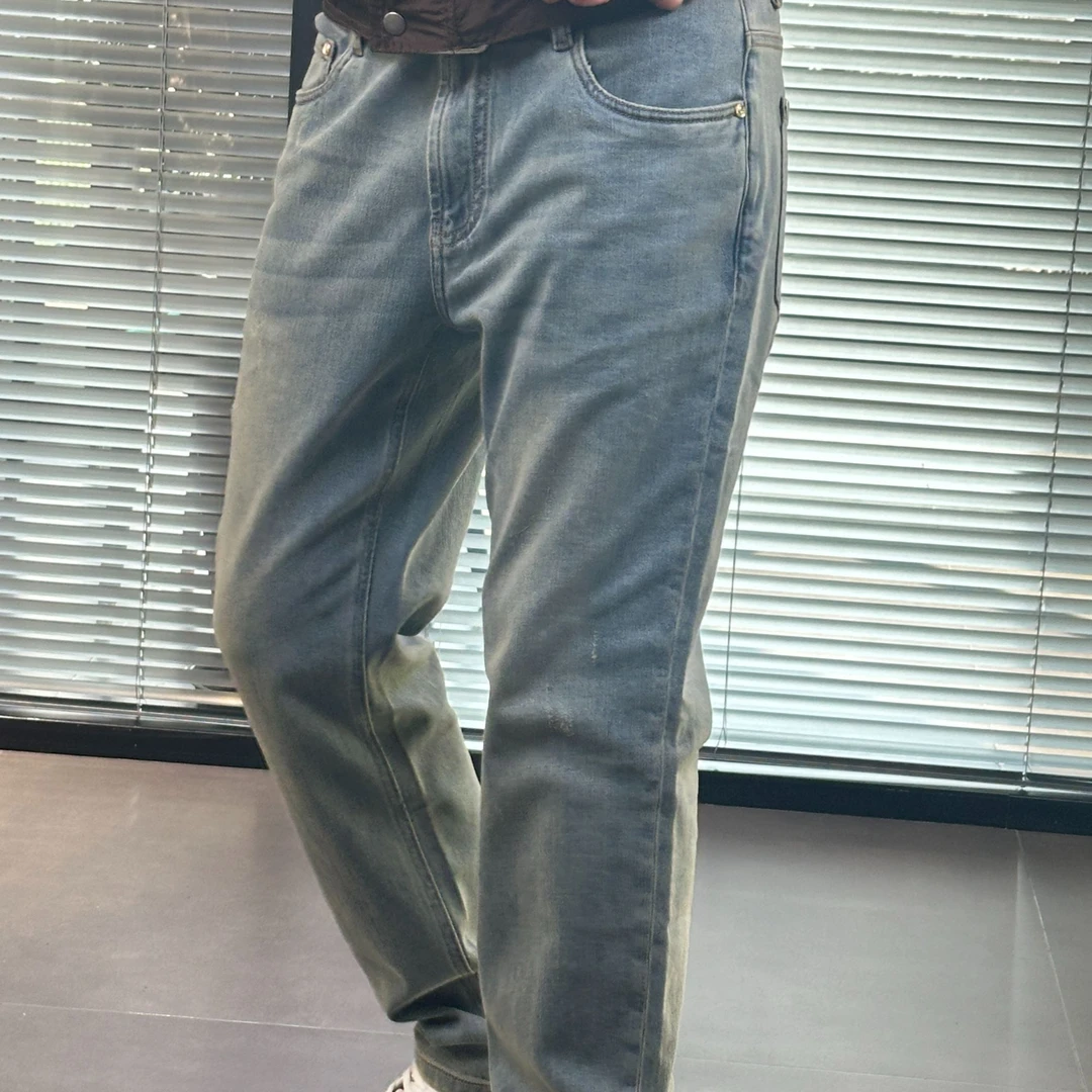 黄哥直播间专属复古水洗直筒牛仔裤