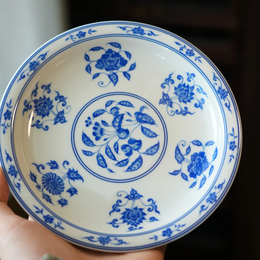 【雲梦】月造见物-折枝花卉壶承