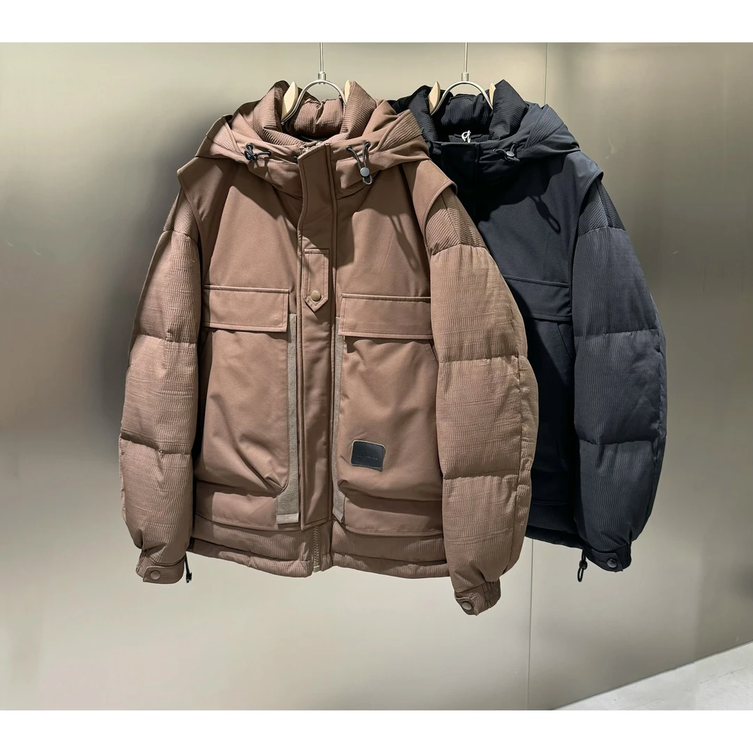 冬季 简约 连帽工装风 新国90绒羽绒服-M589