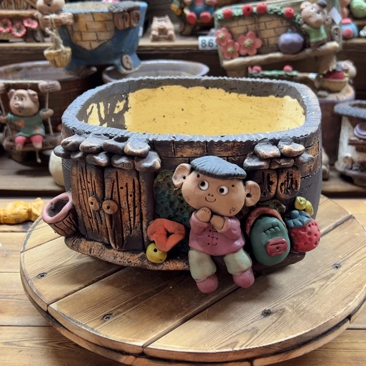 嘻哈多肉花盆百搭