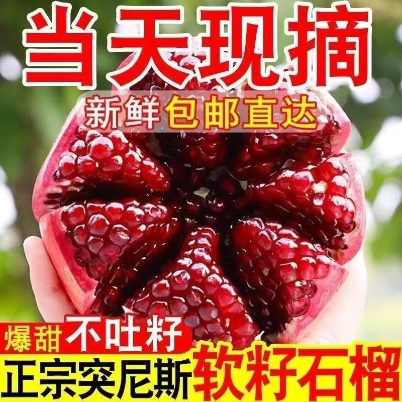 正宗突尼斯软籽石榴应季会理石榴当季新鲜水果包邮石榴现货