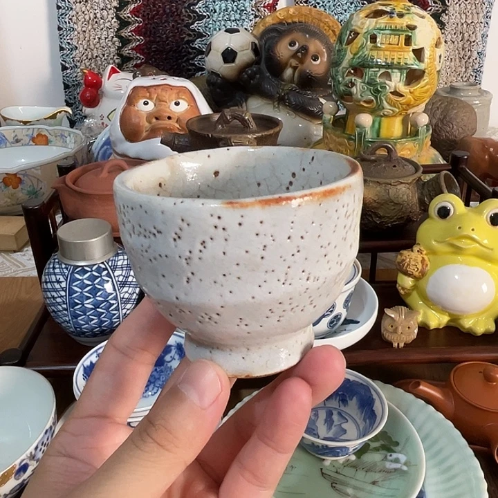 瓷片好看的志野杯子不错