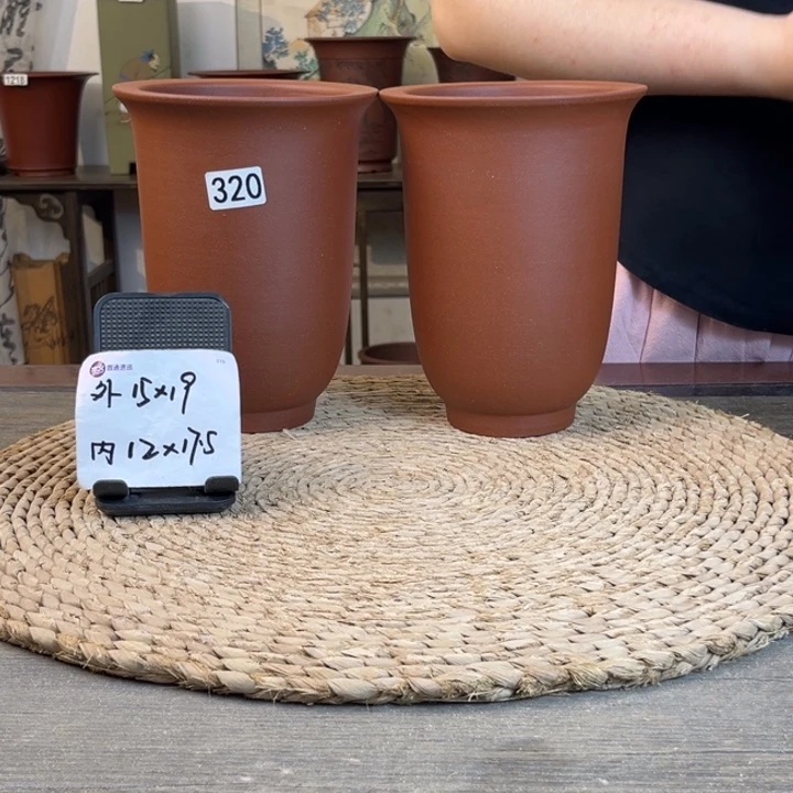 紫砂花盆 特价清水金钟两只320