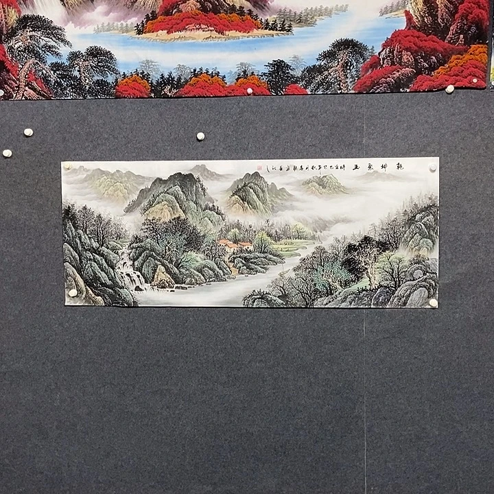 国画小六尺山水一副