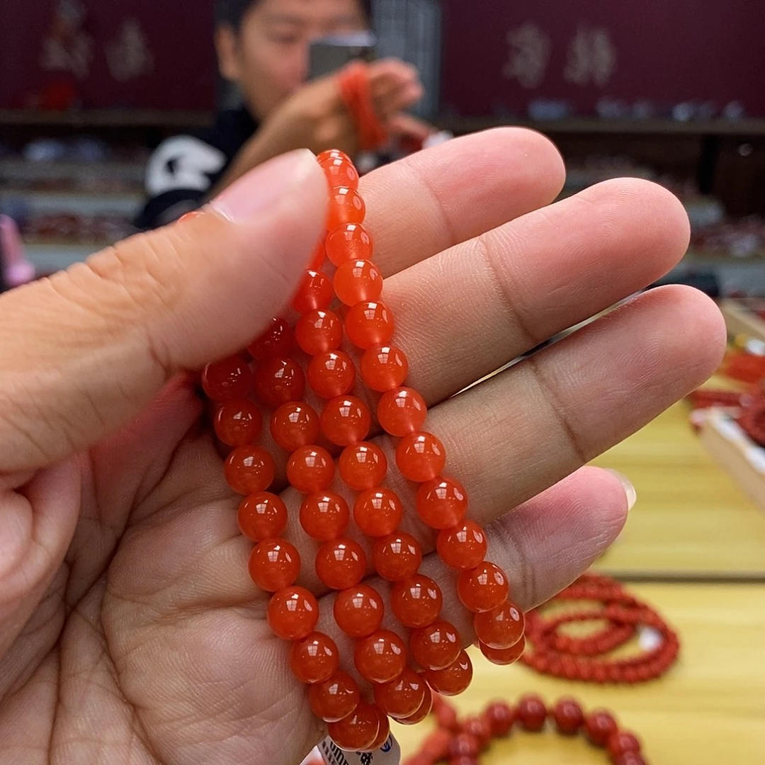 南红玛瑙南红手串6mm多样性发一未镶嵌
