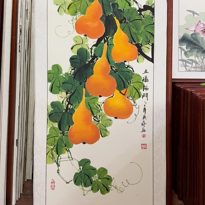 国画带框尺寸63*123厘米
