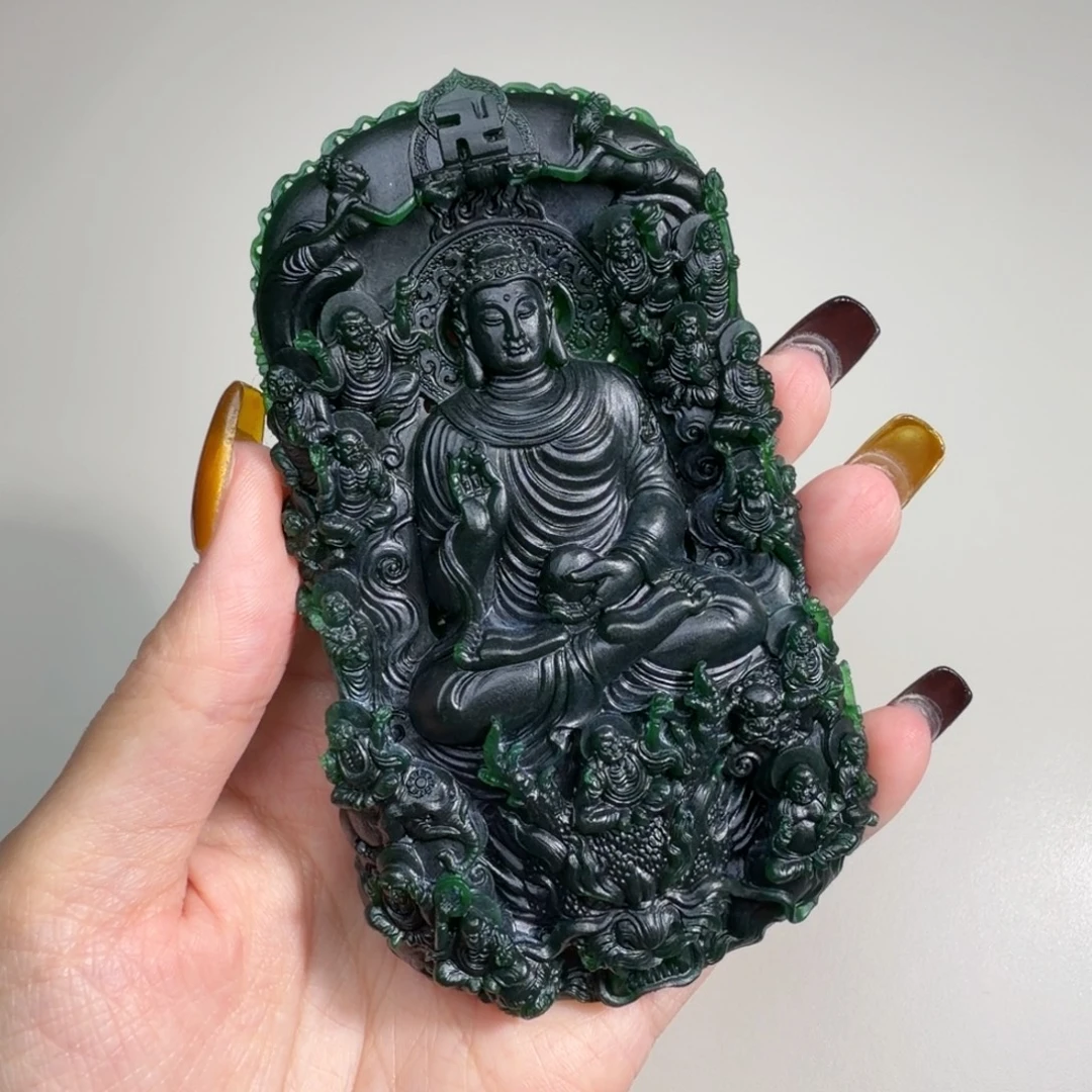 定制翡翠未镶嵌十八罗汉如来佛祖