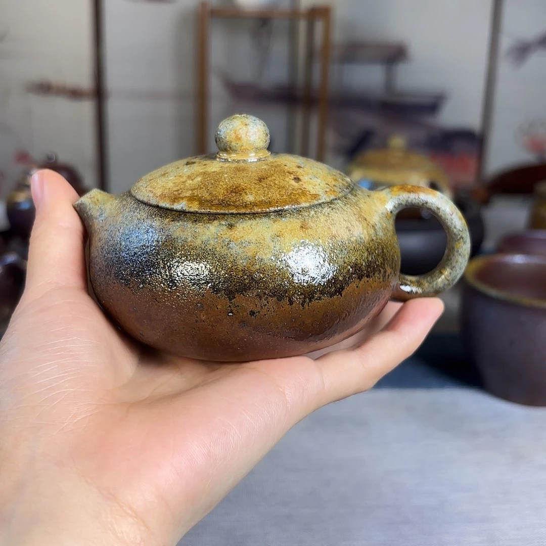 茶壶紫砂柴烧紫砂壶扁西施