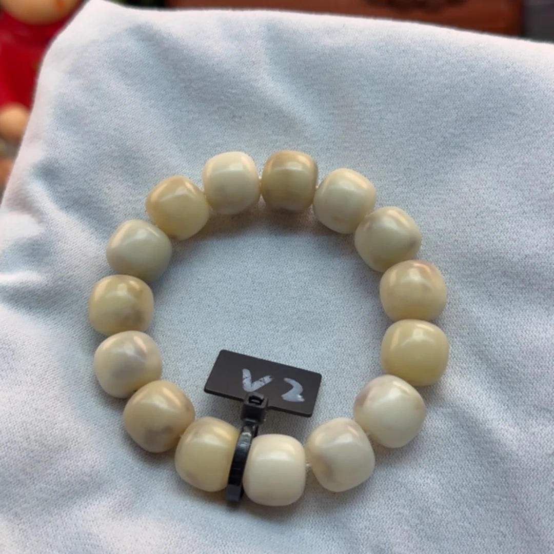 菩提根/象牙果手串卡15桶珠奶紫微瑕2