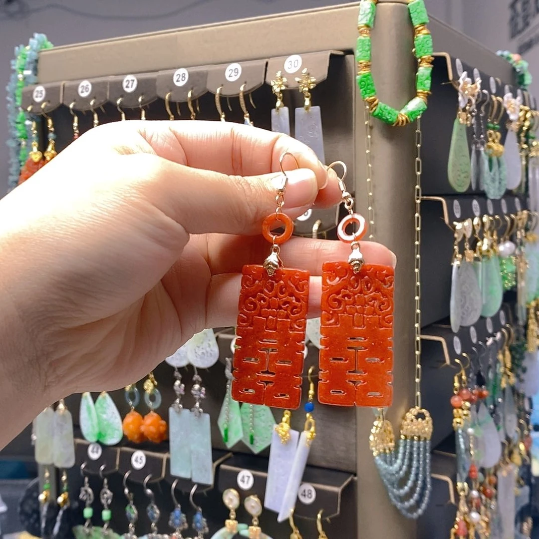 未镶嵌翡翠耳饰翡翠