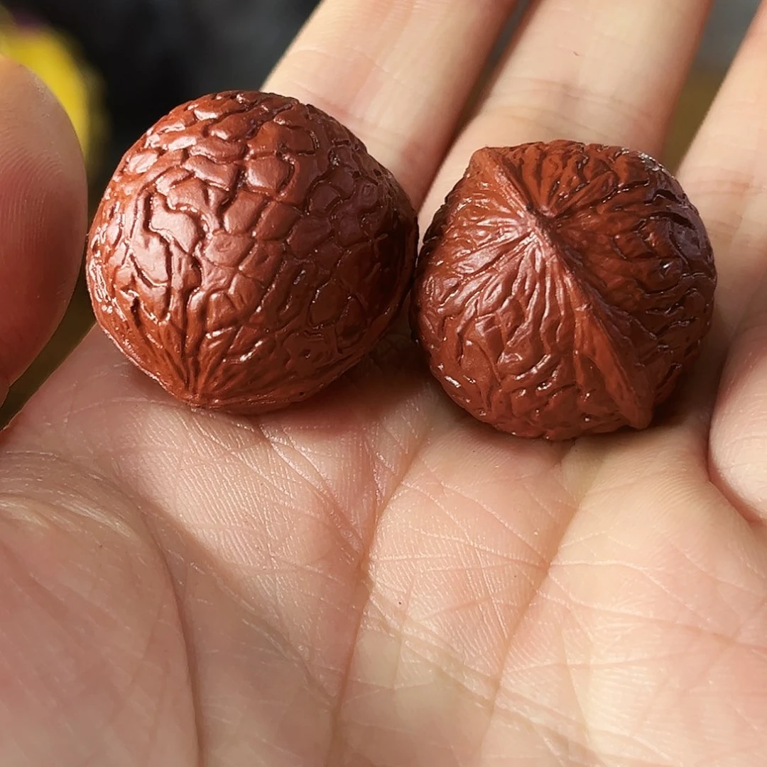 紫砂茶宠核桃一对！