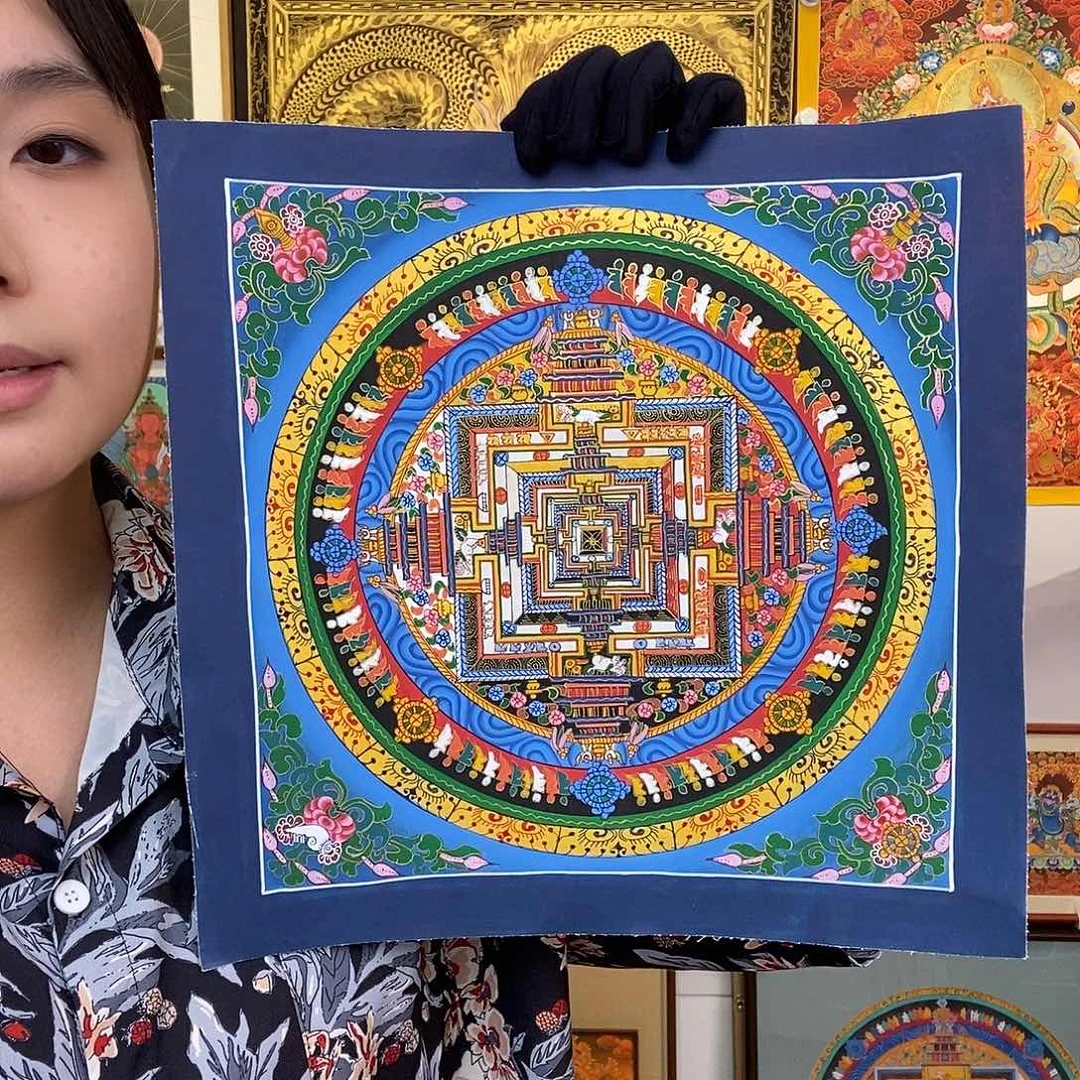 卷轴画纯手绘唐卡27厘米左右坛城