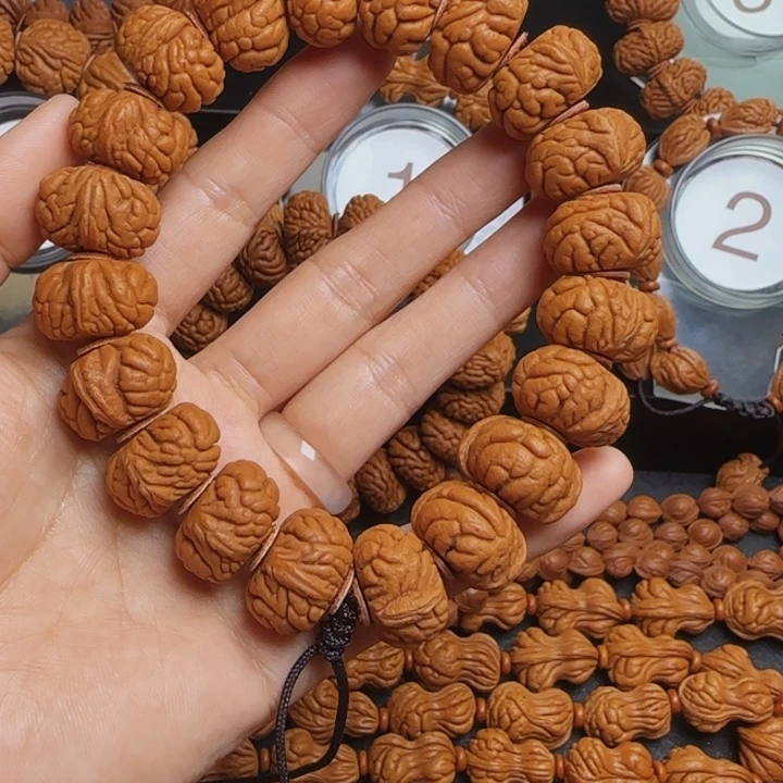 心***忘桃核手串龙纹桃核