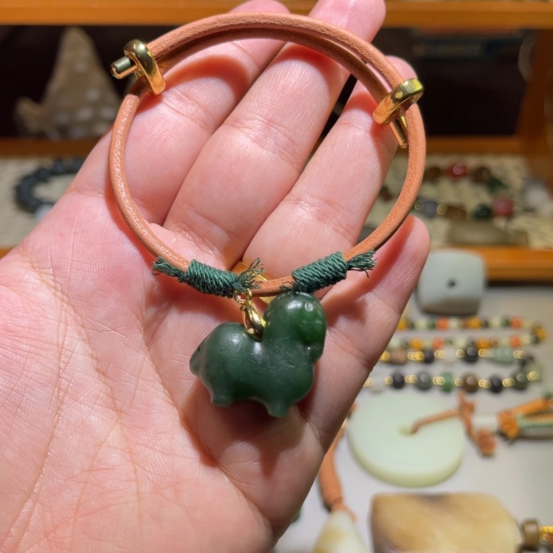 和田玉未镶嵌手链