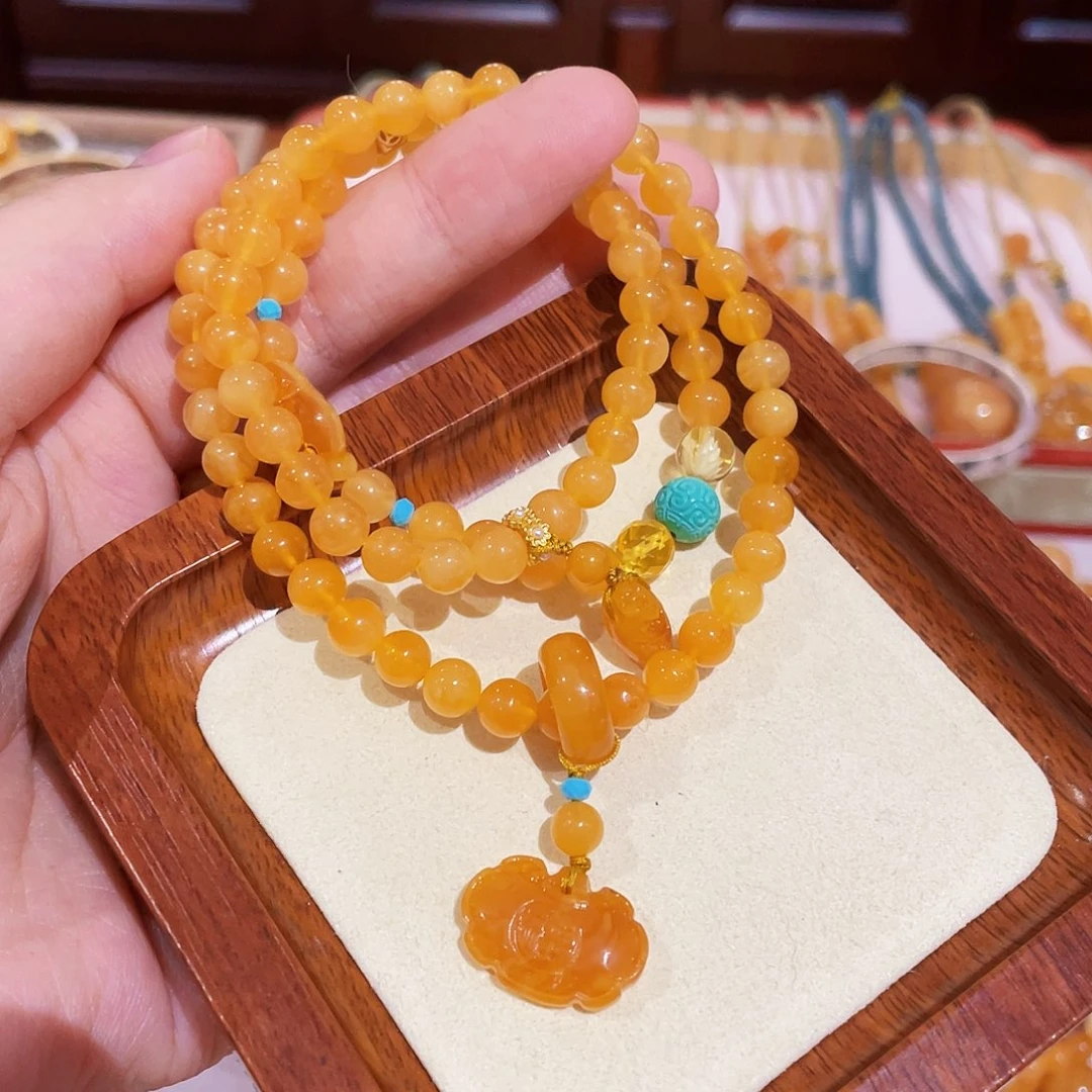 蜜蜡手链未镶嵌手串