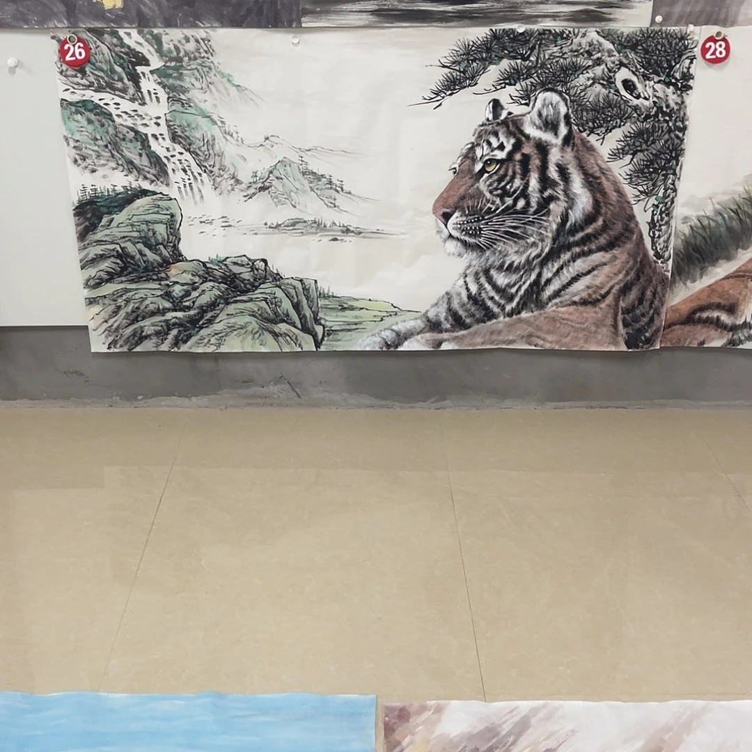 阿***歪国画福利作品手绘老虎
