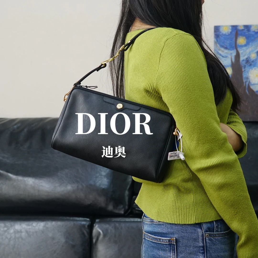 95新 DIOR/迪奥 黑色单肩包/YS02611010/1010