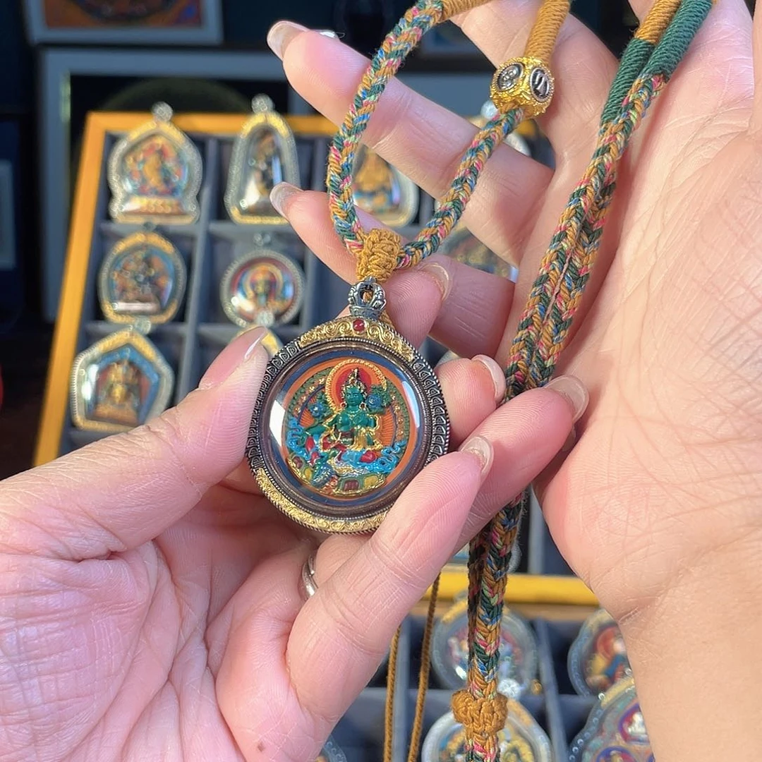 泥塑用****2纯手绘擦擦925银外壳有绳