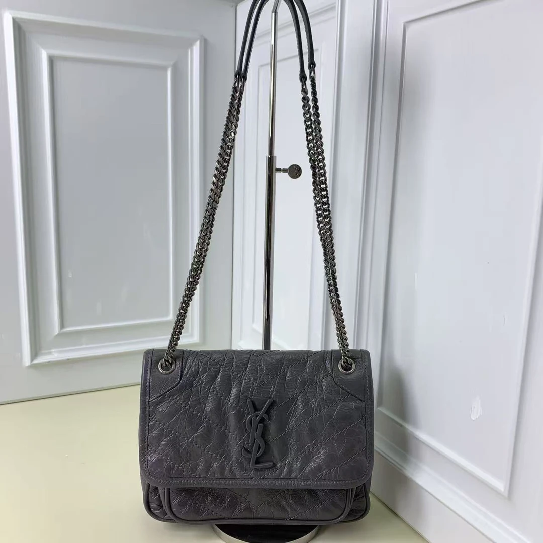 95新 YSL/圣罗兰 （静姐）YSL灰色小号niki