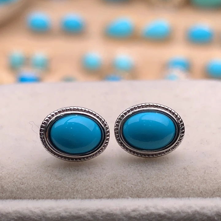 绿松石银S925镶嵌珠宝奇石