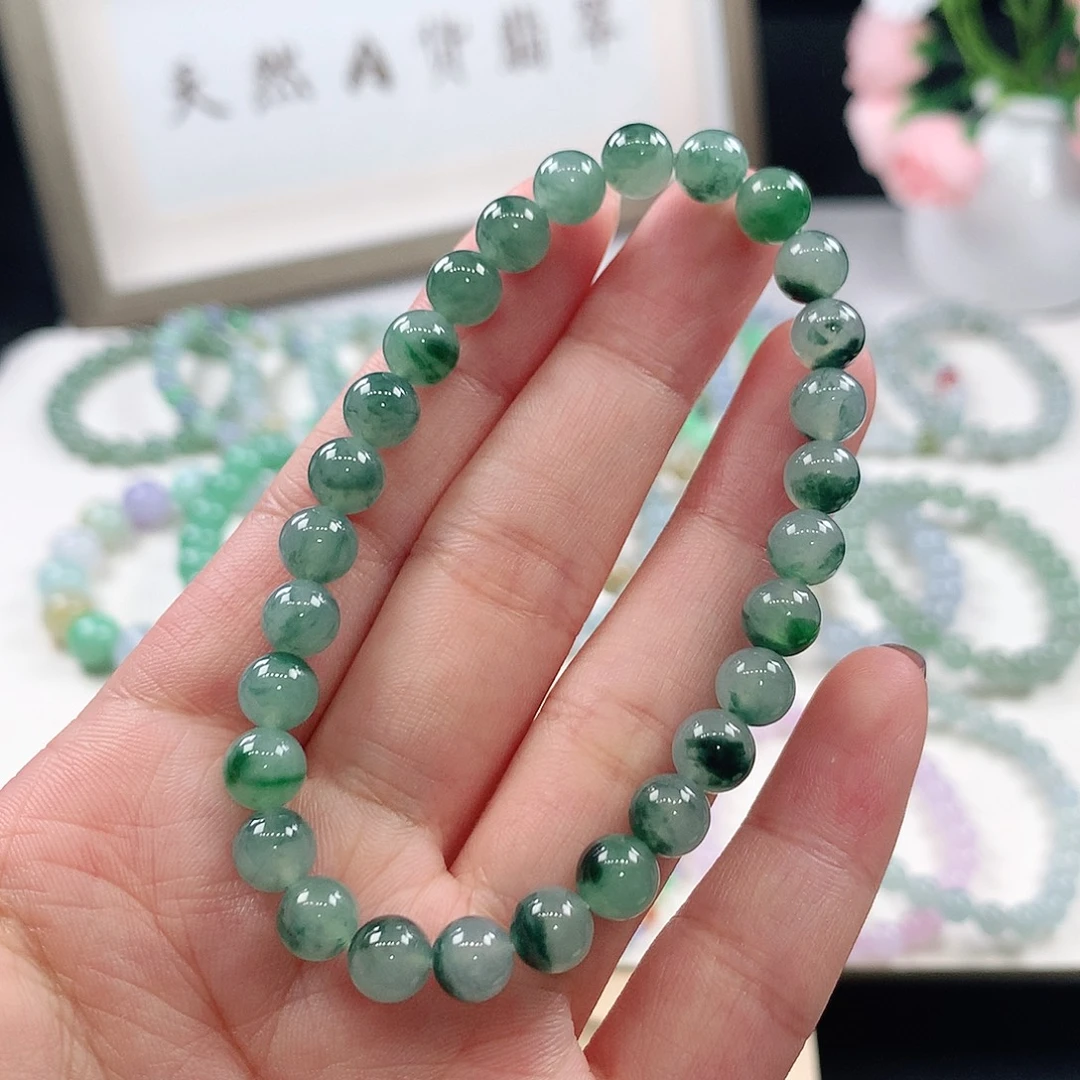 翡翠未镶嵌手链6.7mm