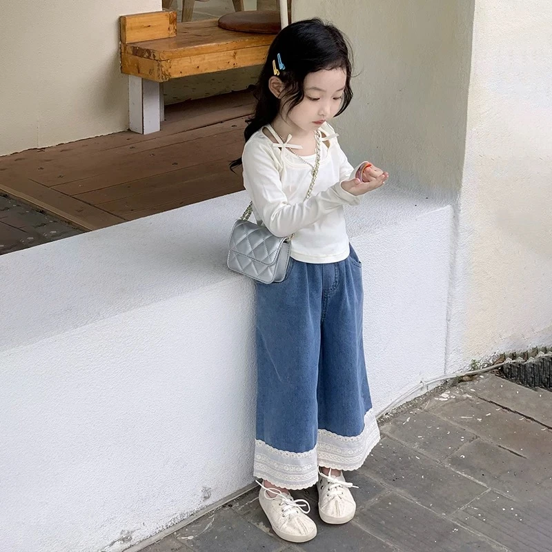 ZX新款女童牛仔裤直筒韩版洋气裤子宽松休闲裤外穿长裤WL-X-A52