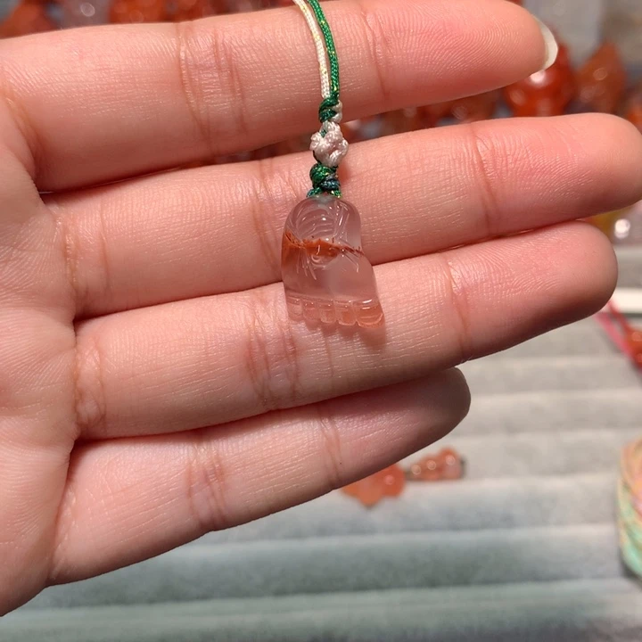 【闪购商品】未镶嵌手机挂包挂 知足常乐南红玛瑙