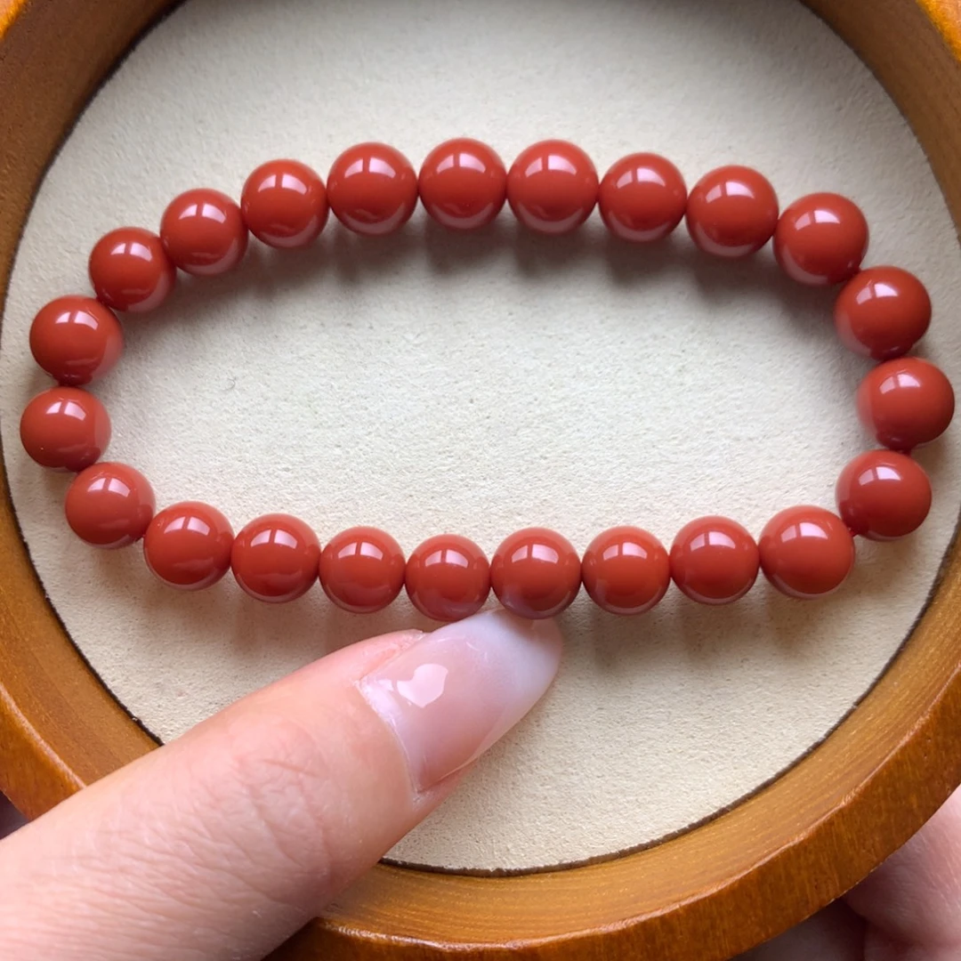 南红玛瑙未镶嵌保山天然原矿南红8mm+手串