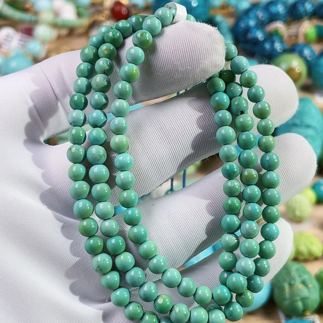 绿松石未镶嵌珠宝奇石4.8mm