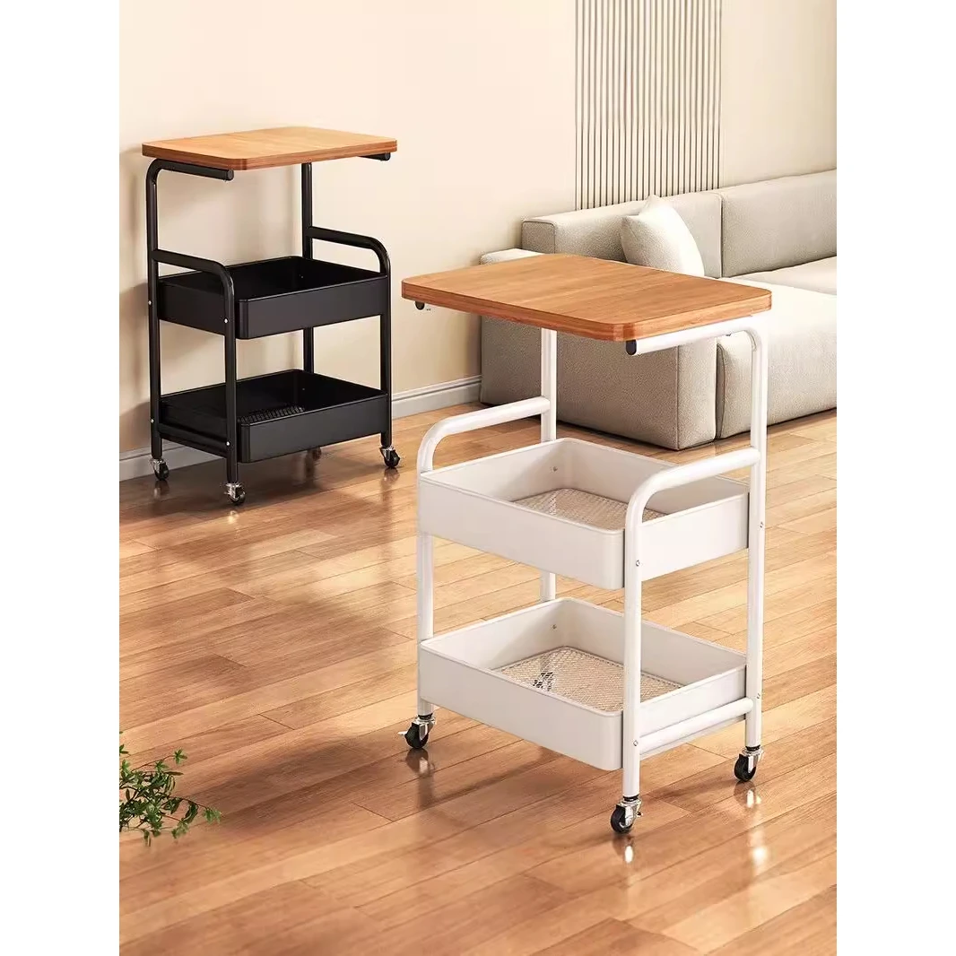 茶几客厅收纳创意小推车移动多功能茶桌家用卧室置物架花架小桌子