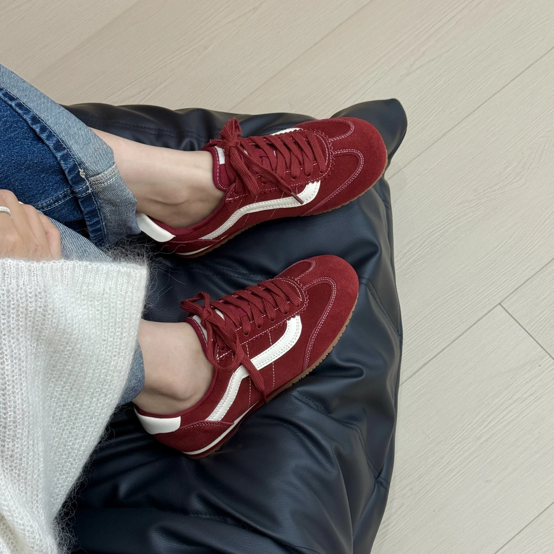 秋款红撘白小万板鞋5808-1【7788桃子3】