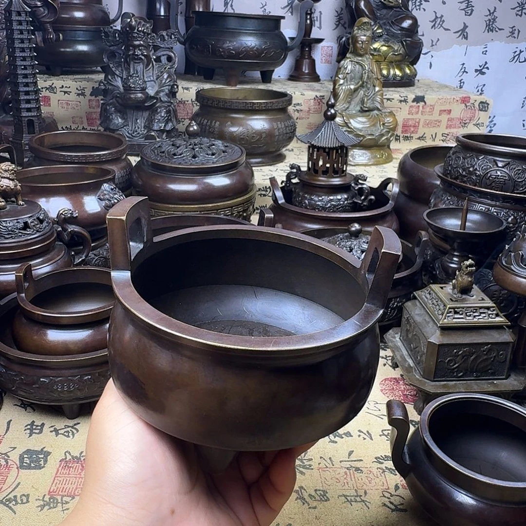 13公分加深直耳炉纯铜