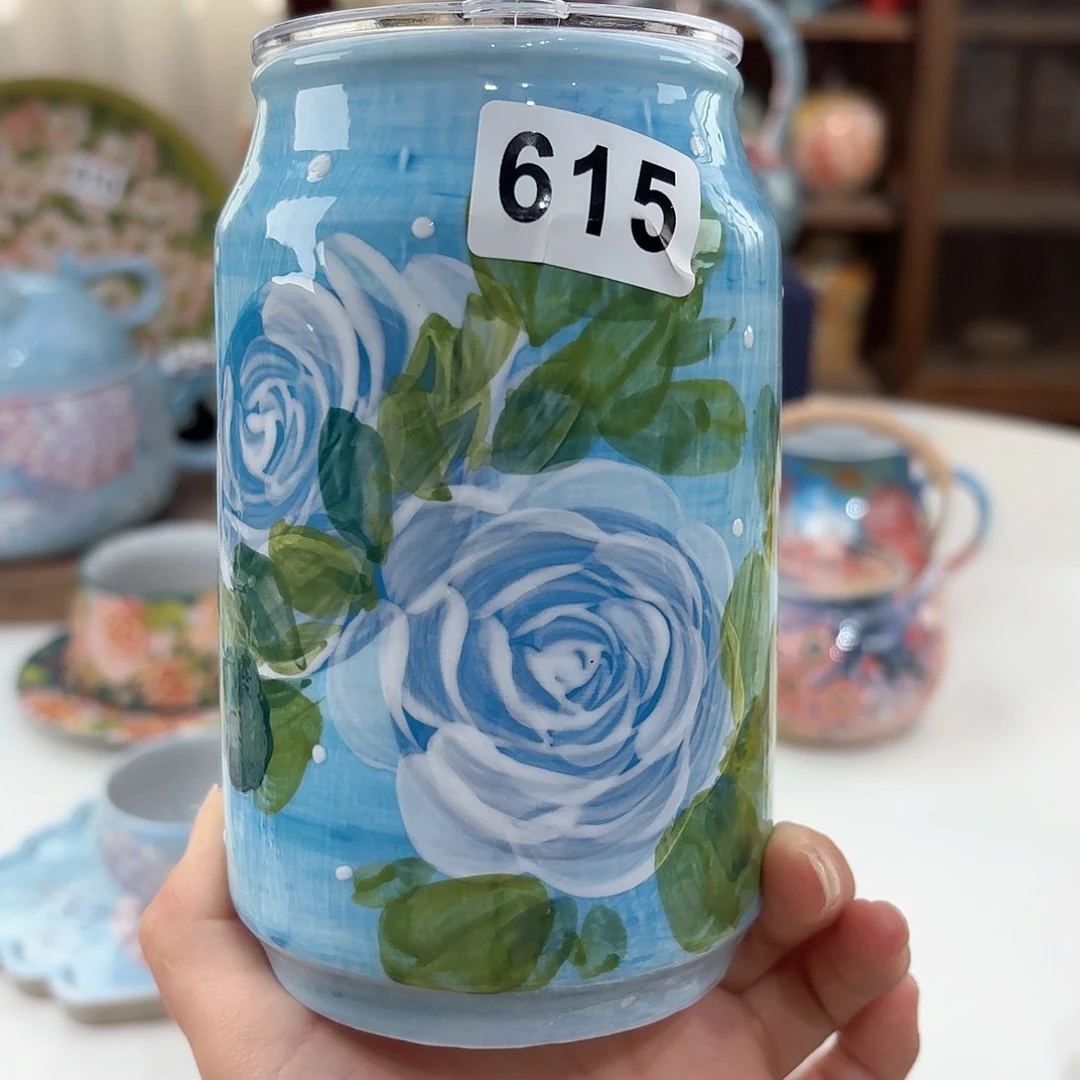 景德镇手绘高温釉下彩陶瓷茶具