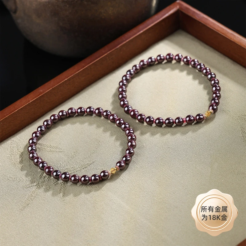 含辰砂工艺品举石严选H0924-405-0025朱砂手串18K（一件/多样性）M