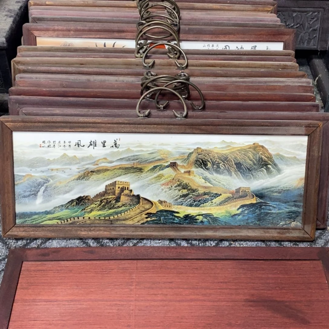 瓷片53*21 景德镇瓷板画柴窑烧制