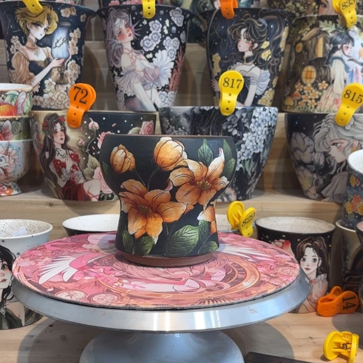 景德镇手绘花盆陶瓷13/13