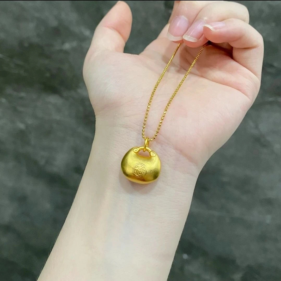 中国风经典小胖福项链女轻奢小众高级小胖福吊坠锁骨链