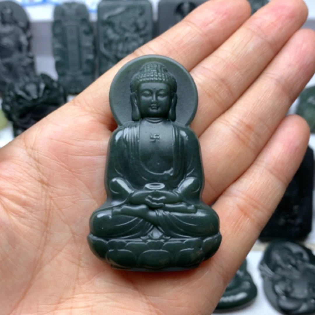 【闪购商品】颈饰未镶嵌和田玉双面雕刻