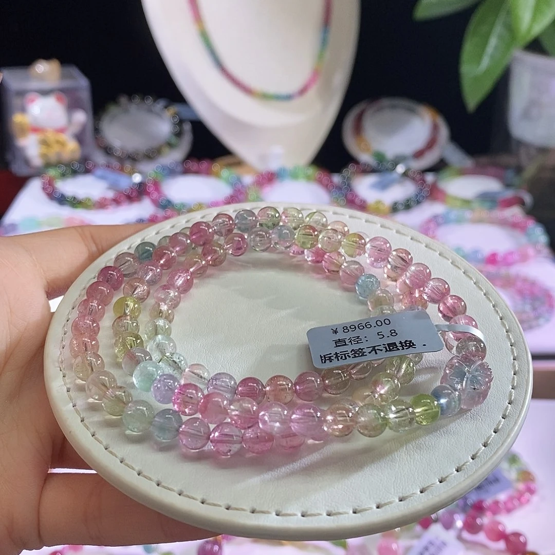 未镶嵌手链碧玺西瓜