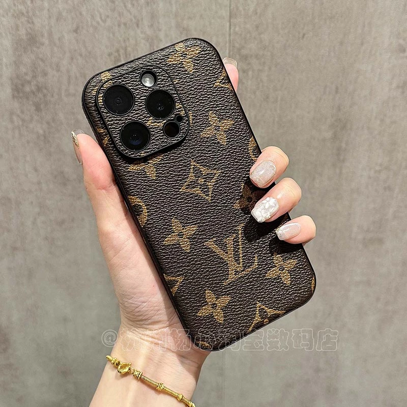 老花皮质适用iPhone16pro手机壳平台15promax欧美16大牌15/14男女