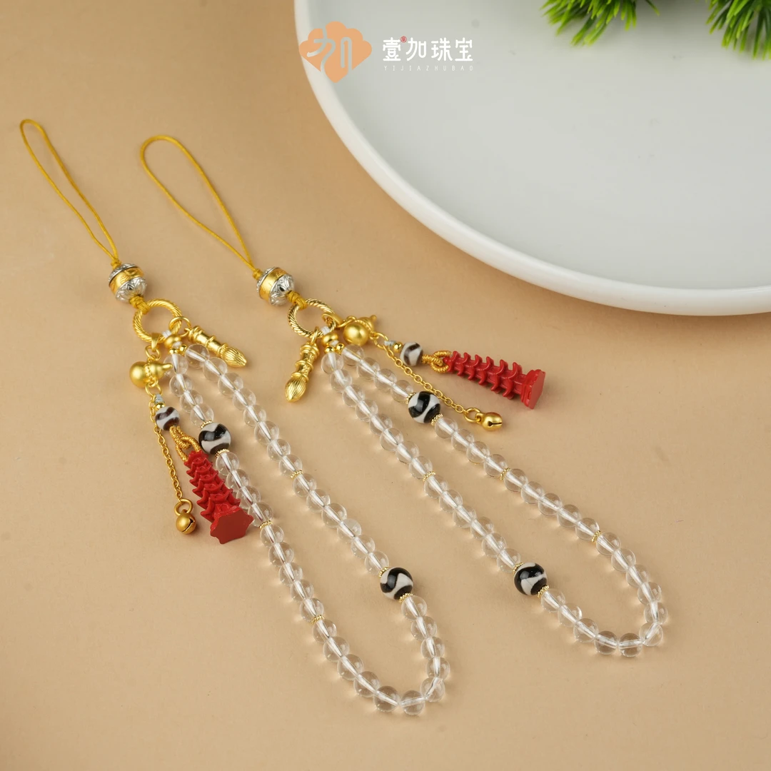 壹加林妹妹 | 玛瑙牙牙水晶文昌塔手机挂件