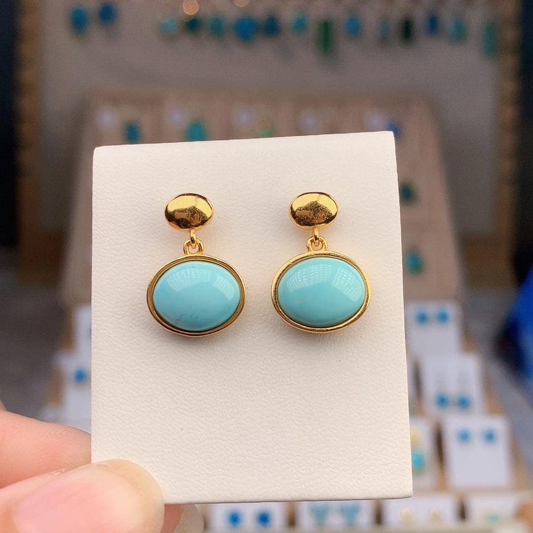 绿松石银S925镶嵌颈饰