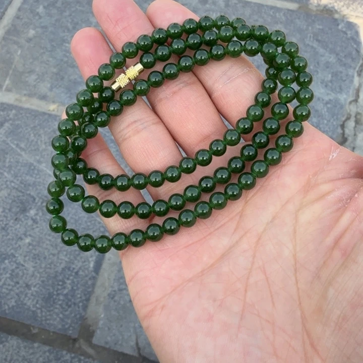 和田玉（碧玉）未镶嵌项链