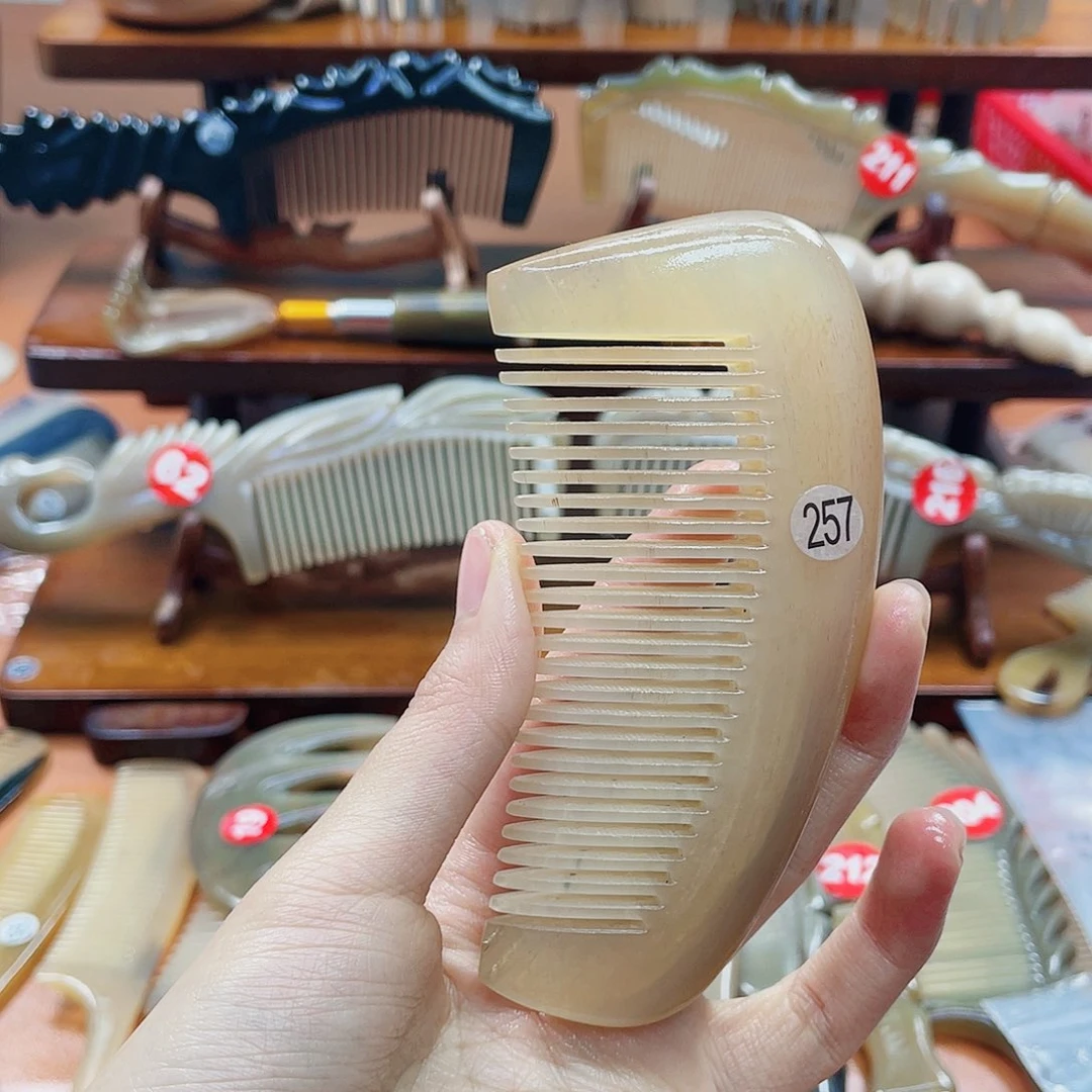 纯手工制作牛角梳257