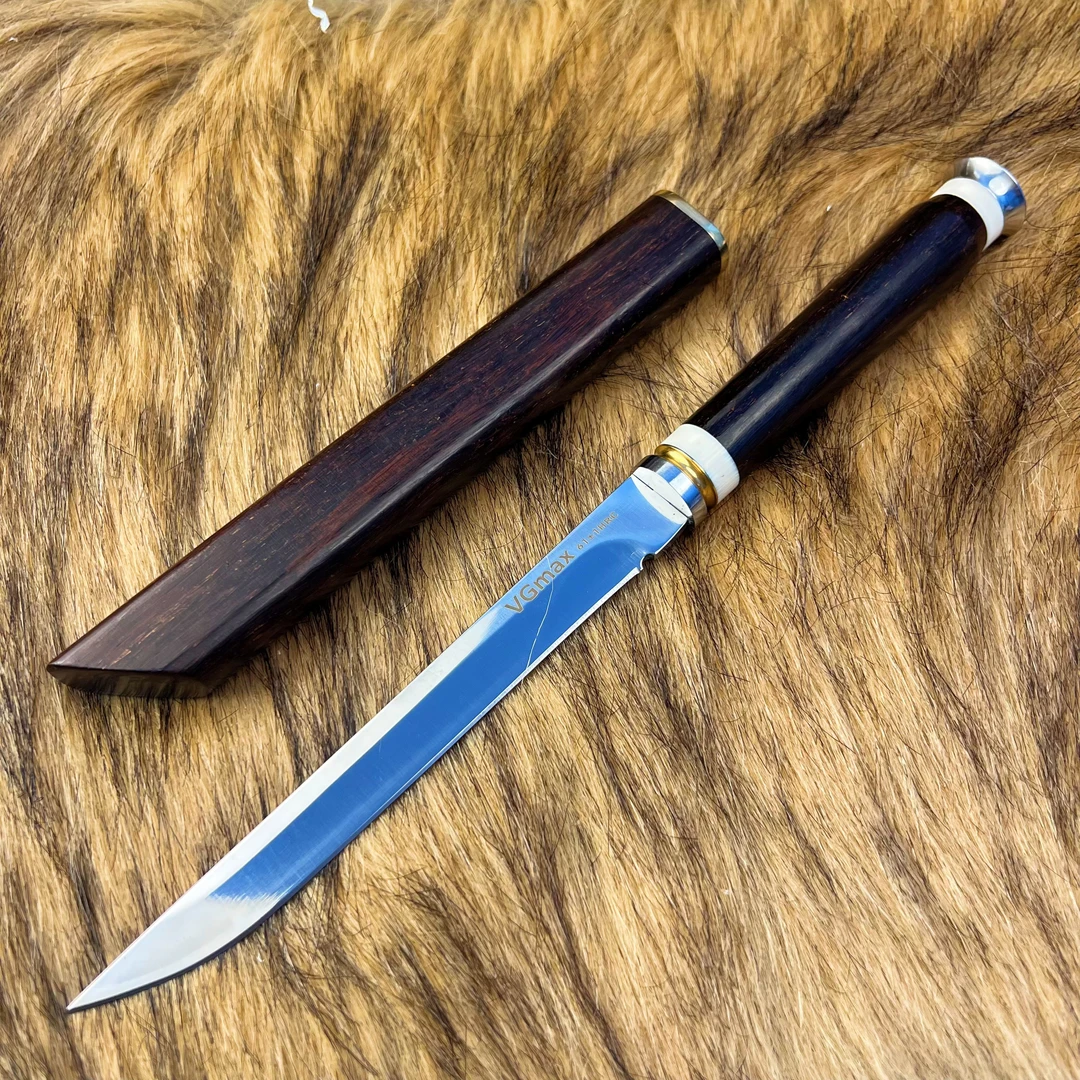 VGMax钢超镜面加厚一体成型手工打造户外多功能家庭水果刀