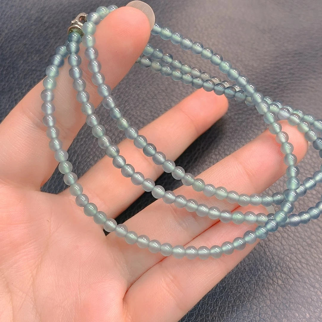 翡翠未镶嵌颈饰项链